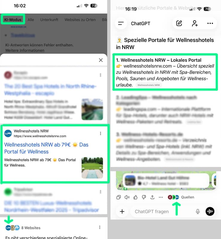 WHN in Suchergebnissen von Googles Gemini und ChatGPT
