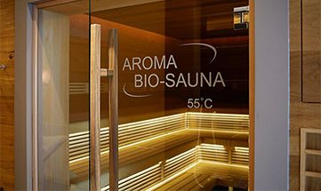 Eingang zur Bio-Sauna