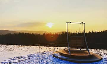 Panoramaausblick im Winter