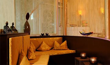 Ruhige gepolsterte Sitzecke