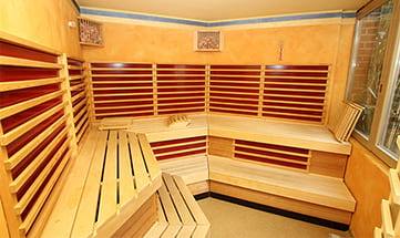 Blick in die Infrarotsauna