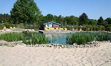 Der Naturteich in der Totalen