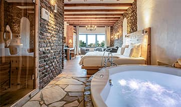 Zimmer Wellness-Wohnstube Abendsonne