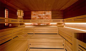 Sauna von vorne gesehen