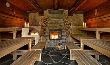 Sauna mit eigenem Kamin